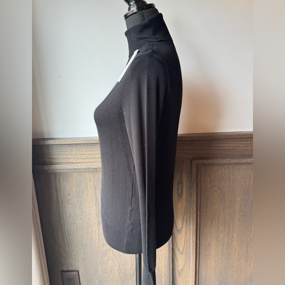 H&M Black Turtleneck Sweater capsule wardrobe classic NWT small - Picture 2 of 8